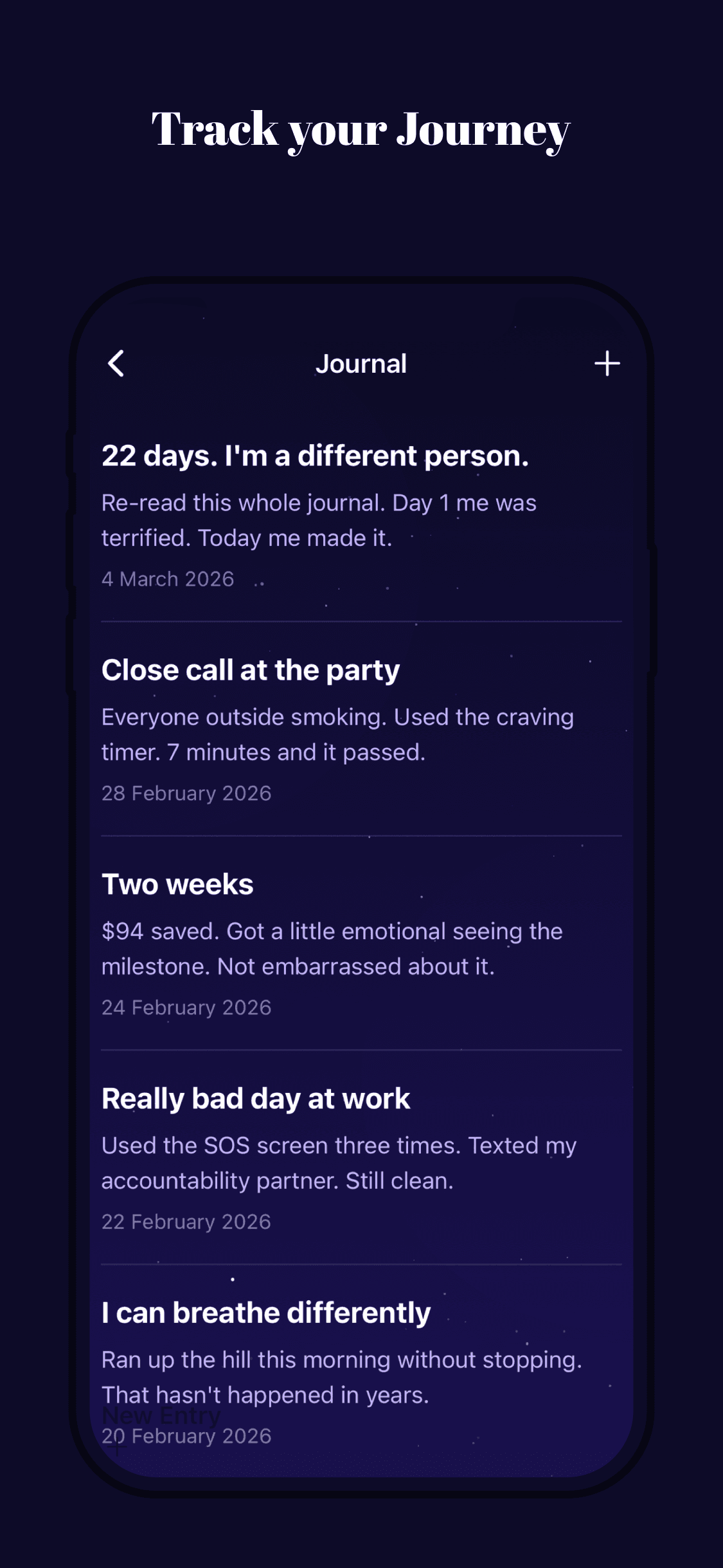 Track your Journey - Journal